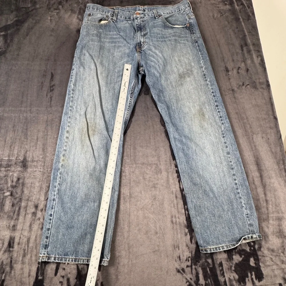 Levi's 505 Regular Fit Jeans Mens 36x32 Blue Straight Leg Denim